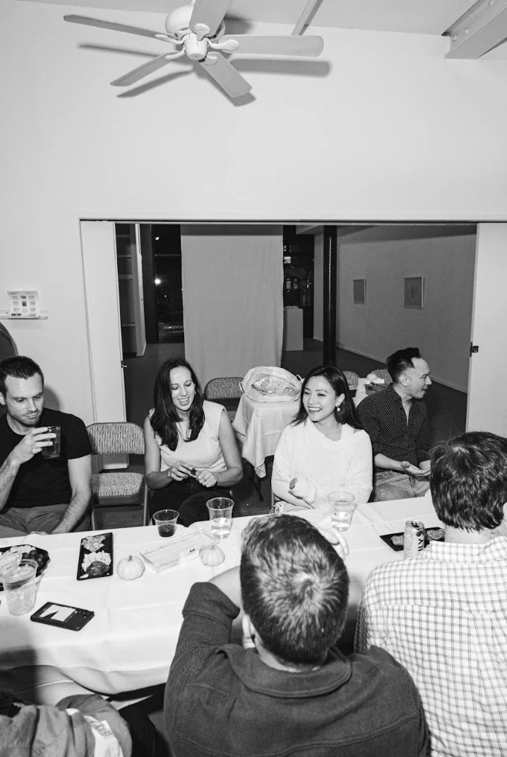 People socializing at an event